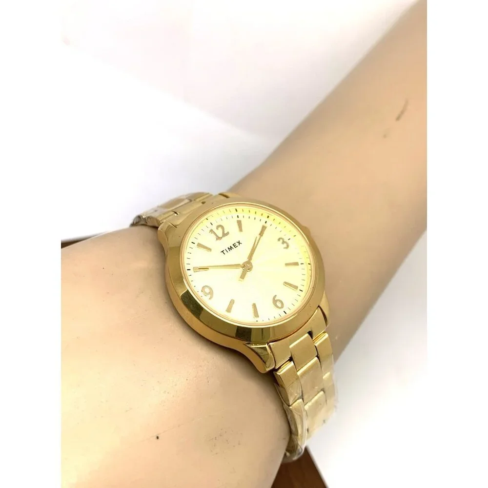 Timex Women's Watch TW2V36000 Quartz Gold Stainless Steel 32mm